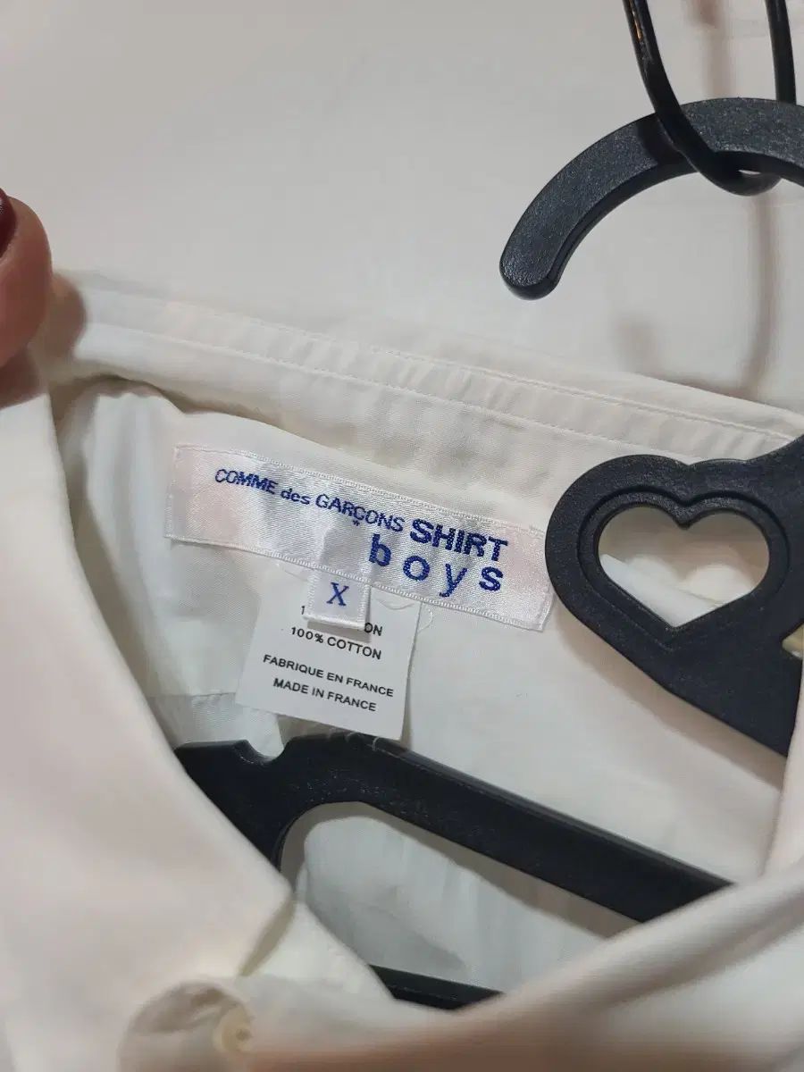 COMME des GARCONS コム デ ギャルソン シャツ ボーイズ 白 X