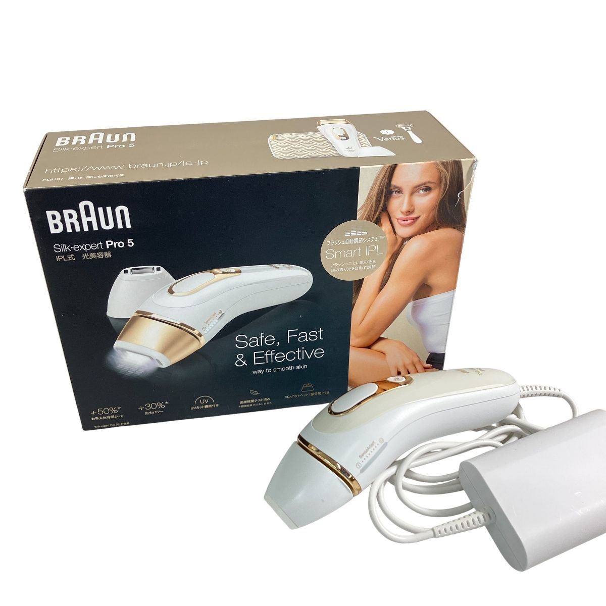 BRAUN PL-5137 シルクエキスパート Pro5 IPL式 ブラウン 脱毛器 美容 良好 N10450134