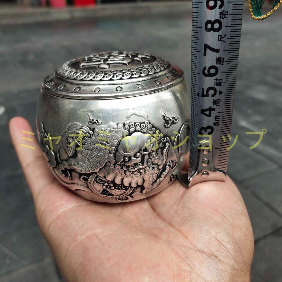 銅器 茶筒 招財進宝獅子茶筒 茶道置物 装飾品 工芸品 - メルカリ