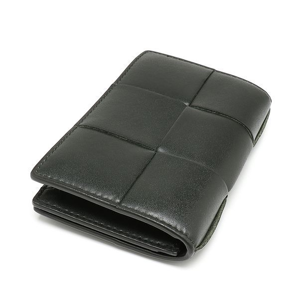 ボッテガヴェネタ カセット ビジネスカードケース ダークグリーン レザー 679849 BOTTEGA VENETA
