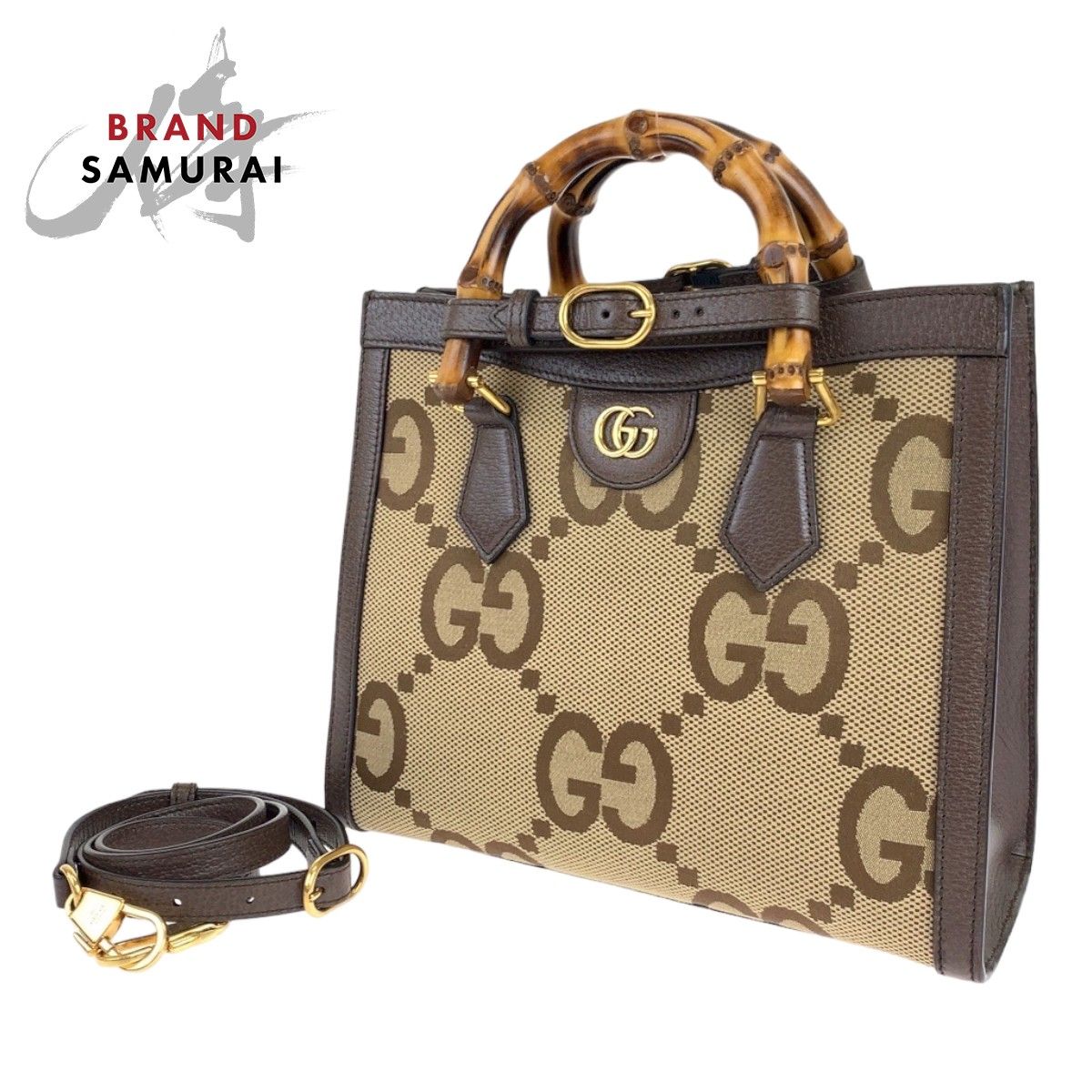 超美品 GUCCI グッチ ジャンボGG ダイアナ スモール ブラウン 茶 