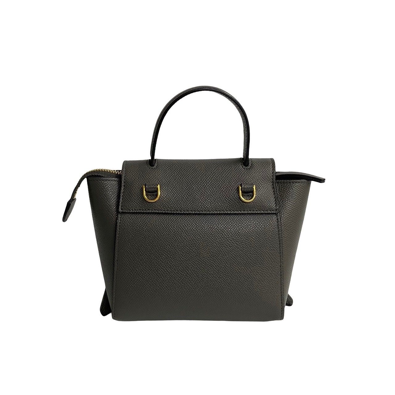 未使用保管品 保存袋付 CELINE セリーヌ ベルトバッグ ピコ ロゴ レザー 2way ショルダーバッグ ミニ ハンドバッグ グレー 33217  - メルカリ