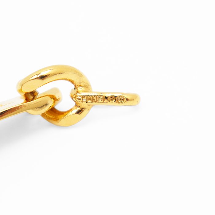 CHANEL シャネル チェーンベルト レザー コンビネーション シグネチャー ロゴ プレート COCOマーク モチーフ チャーム ベルト 小物 メンズ レディース ユニセックス サイズ フリー ブラック ゴールド 黒 金 CHANEL シャネル チェーンベルト レザー コンビネーション