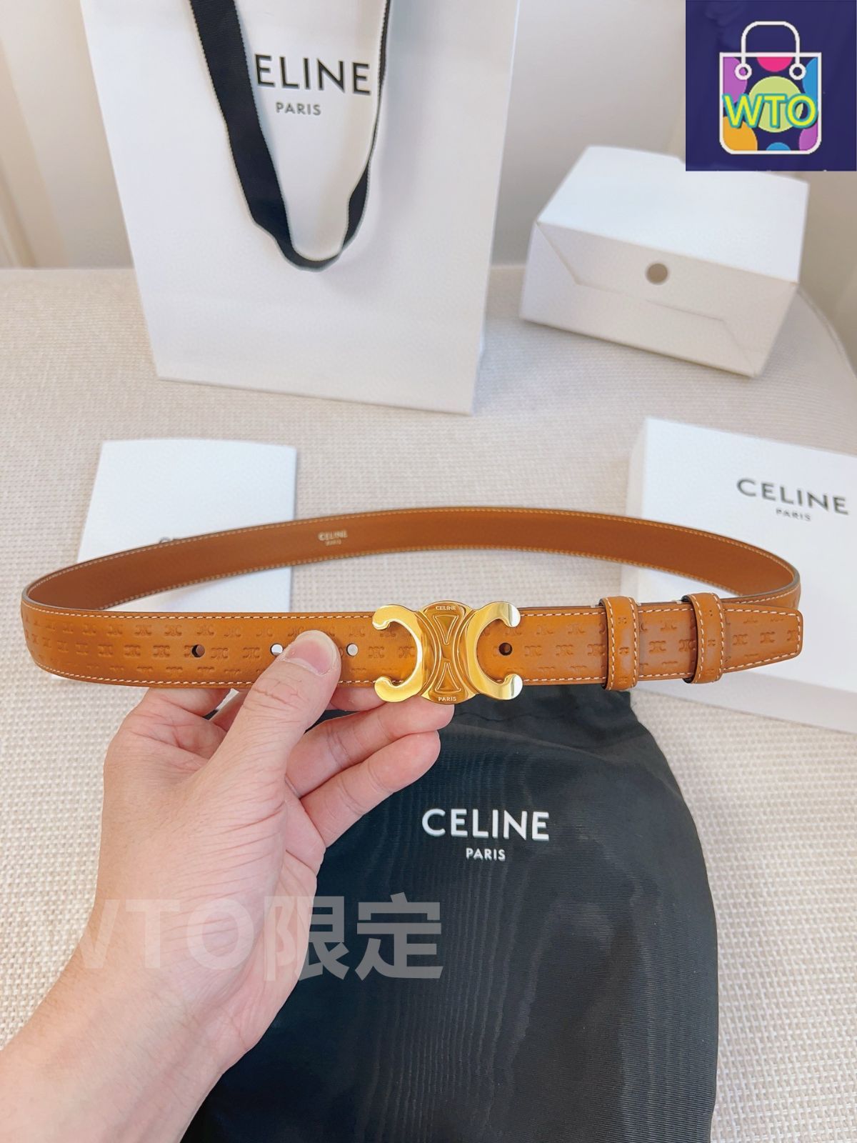 【24時間配送】100cm CELINE オリジナルレザーベルト 24時間配送】100cm CELINE オリジナルレザーベルト 今日特価