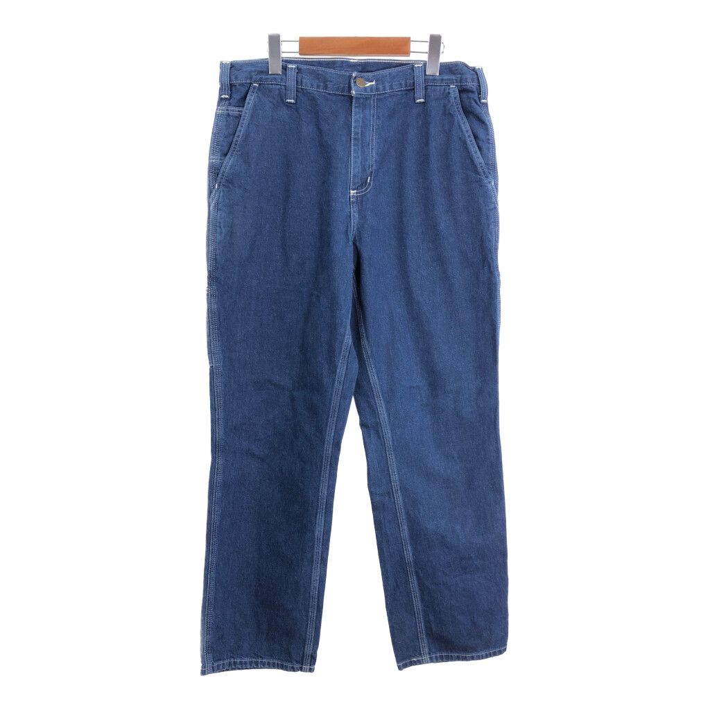 Carhartt カーハート デニム ペインターパンツ デニムパンツ ワーク ブルー (メンズ W32 L30) 中古 古着 S3196