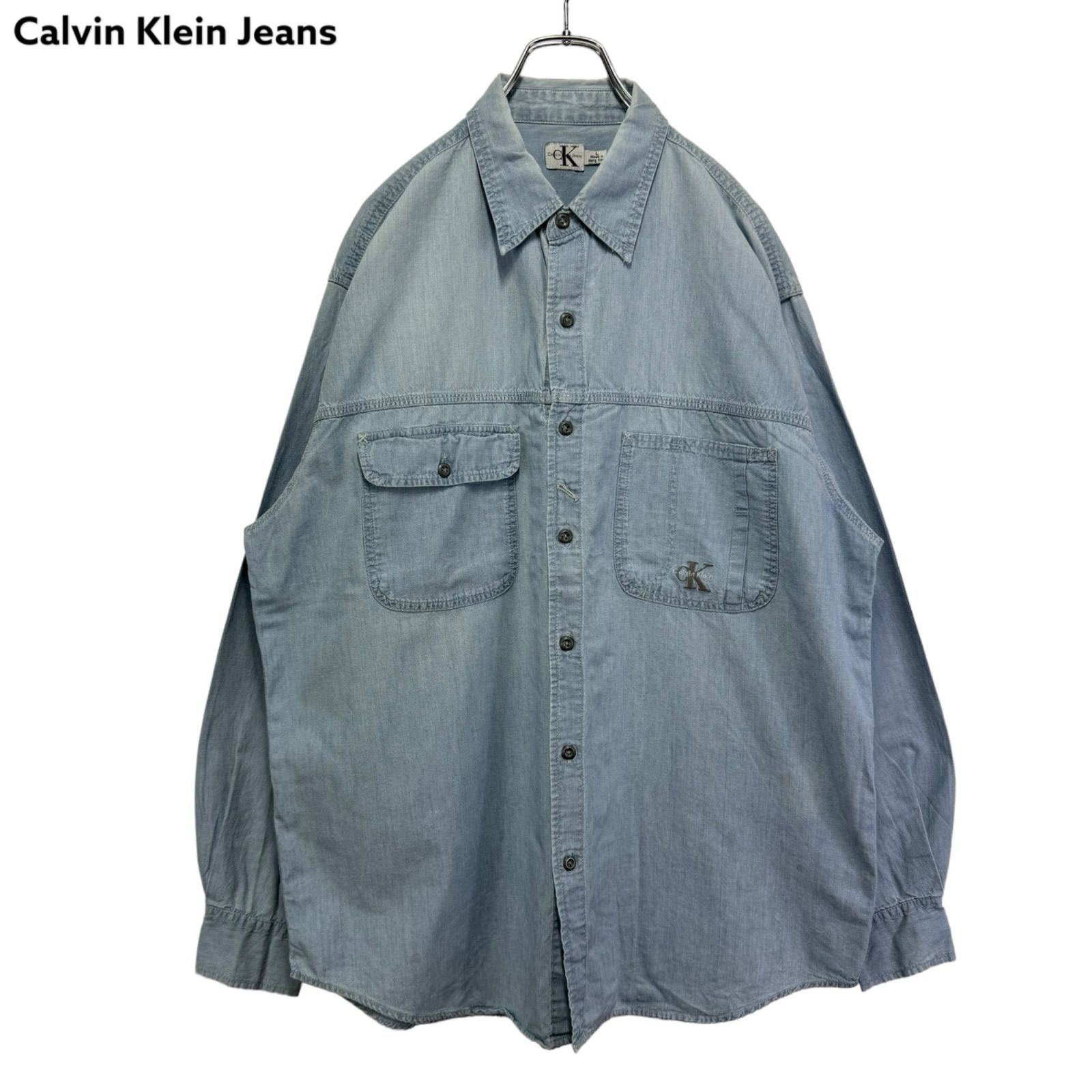 90s CK Calvin Klein Jeans カルバンクライン ジーンズ デニムシャツ