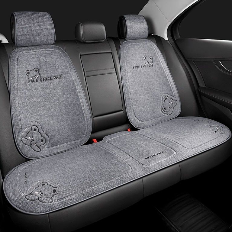 キャラクターが カーシートクッション 7点セット スモークホワイト BRIGHTFACE_UK