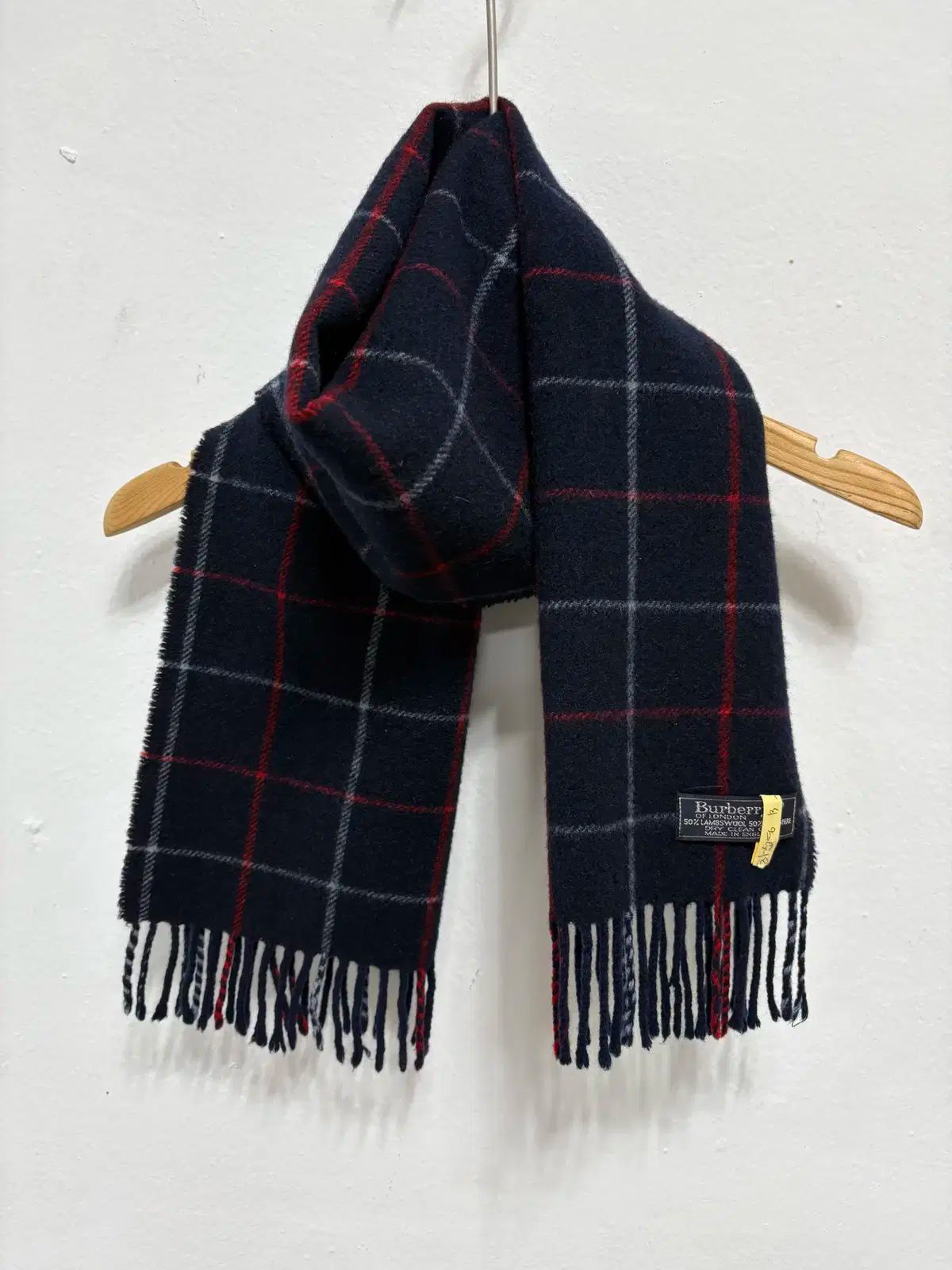 BURBERRY バーバリー イングランド カシミヤブレンド チェックマフラー