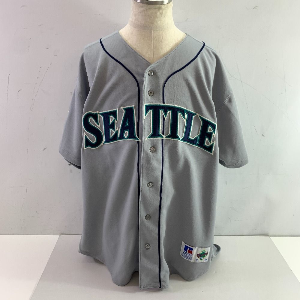 04w4528▽ Russell MLB SEATTLE MARINERS シアトルマリナーズ ゲームシャツ ベースボールシャツ 48サイズ 八王子店