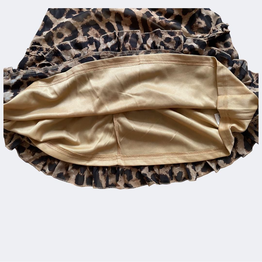 秋冬レオパード柄ブラウンアニマル