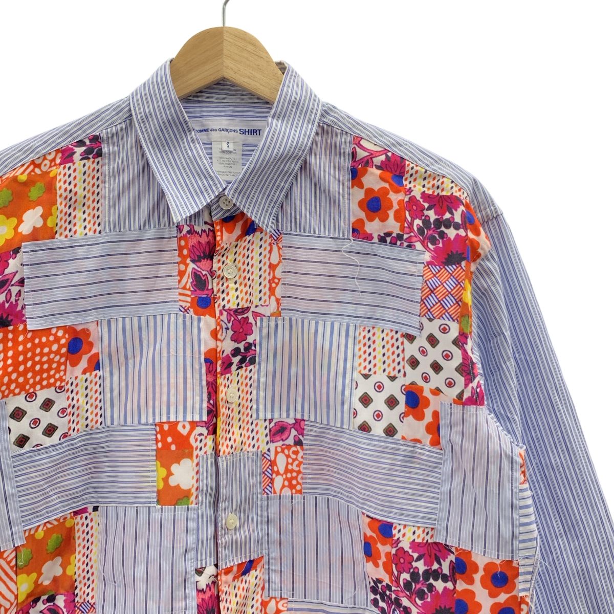 ビッグシルエット パッチワークシャツ COMME des GARCONS SHIRT