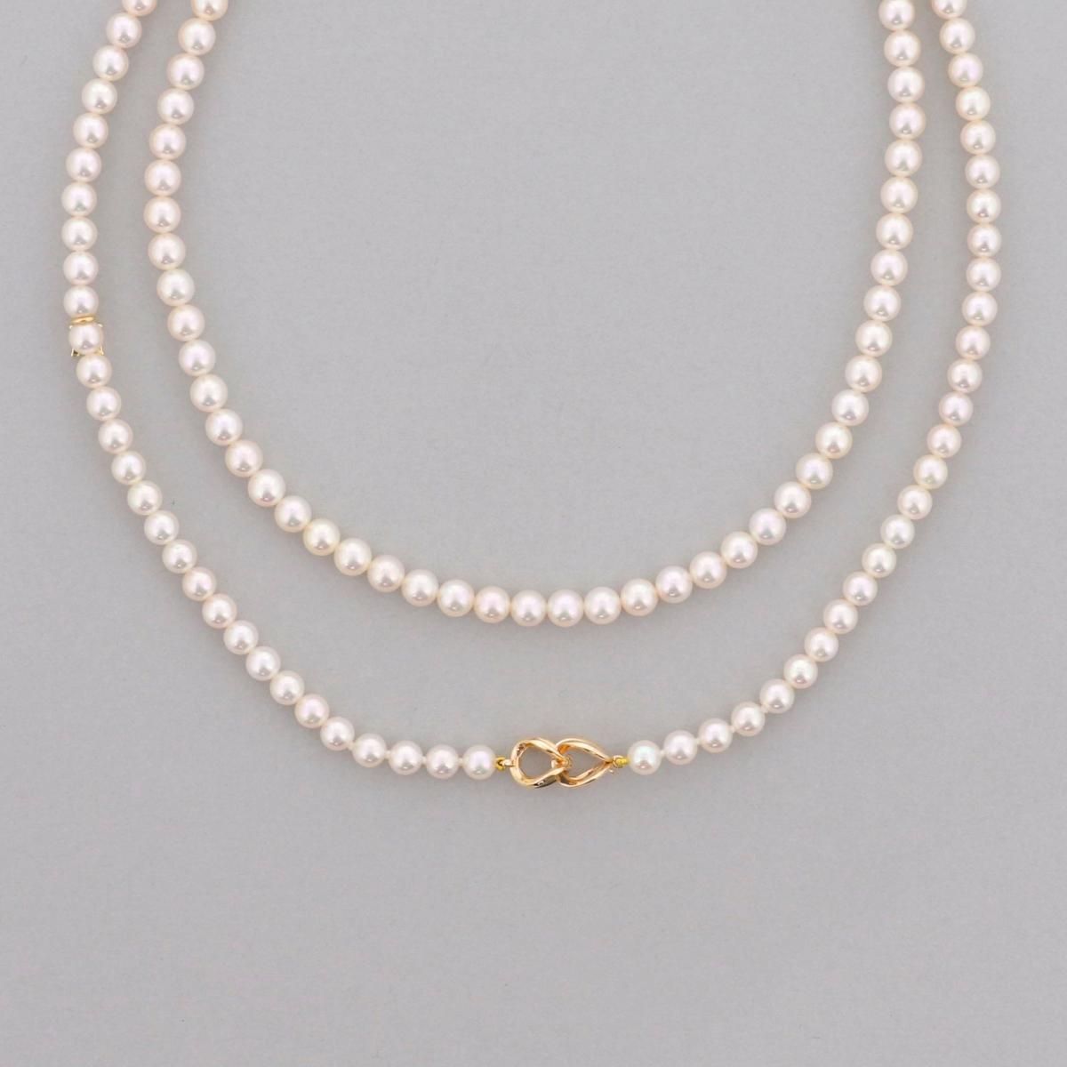 MIKIMOTO K18YG パール ネックレス 38cm アクセサリー（ミキモト