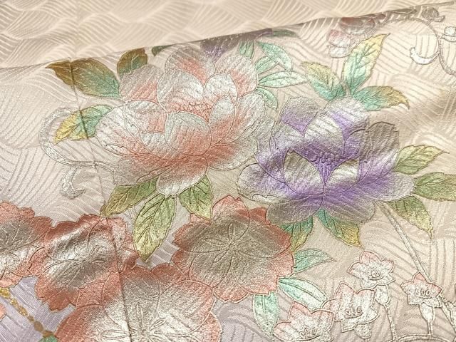 平和屋着物□豪華振袖 花鳥文 暈し染め 金銀彩 正絹 逸品