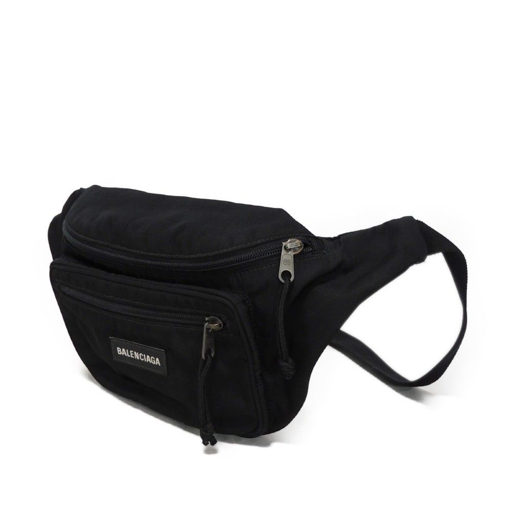 BALENCIAGA バレンシアガ エクスプローラー ベルトバッグ ウエストポーチ ショルダーバッグ 新ロゴ ナイロン ブラック ボディバッグ 482389 2AA2C 1000