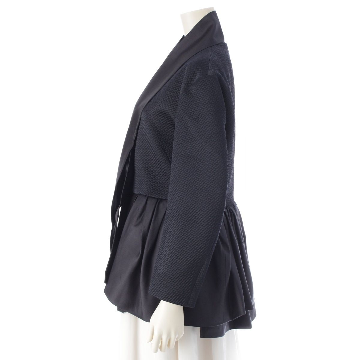  ドゥロワー タイ デザイン ノー チュニック ジャケット 6522-299-0746 ネイビー チュニック トップス