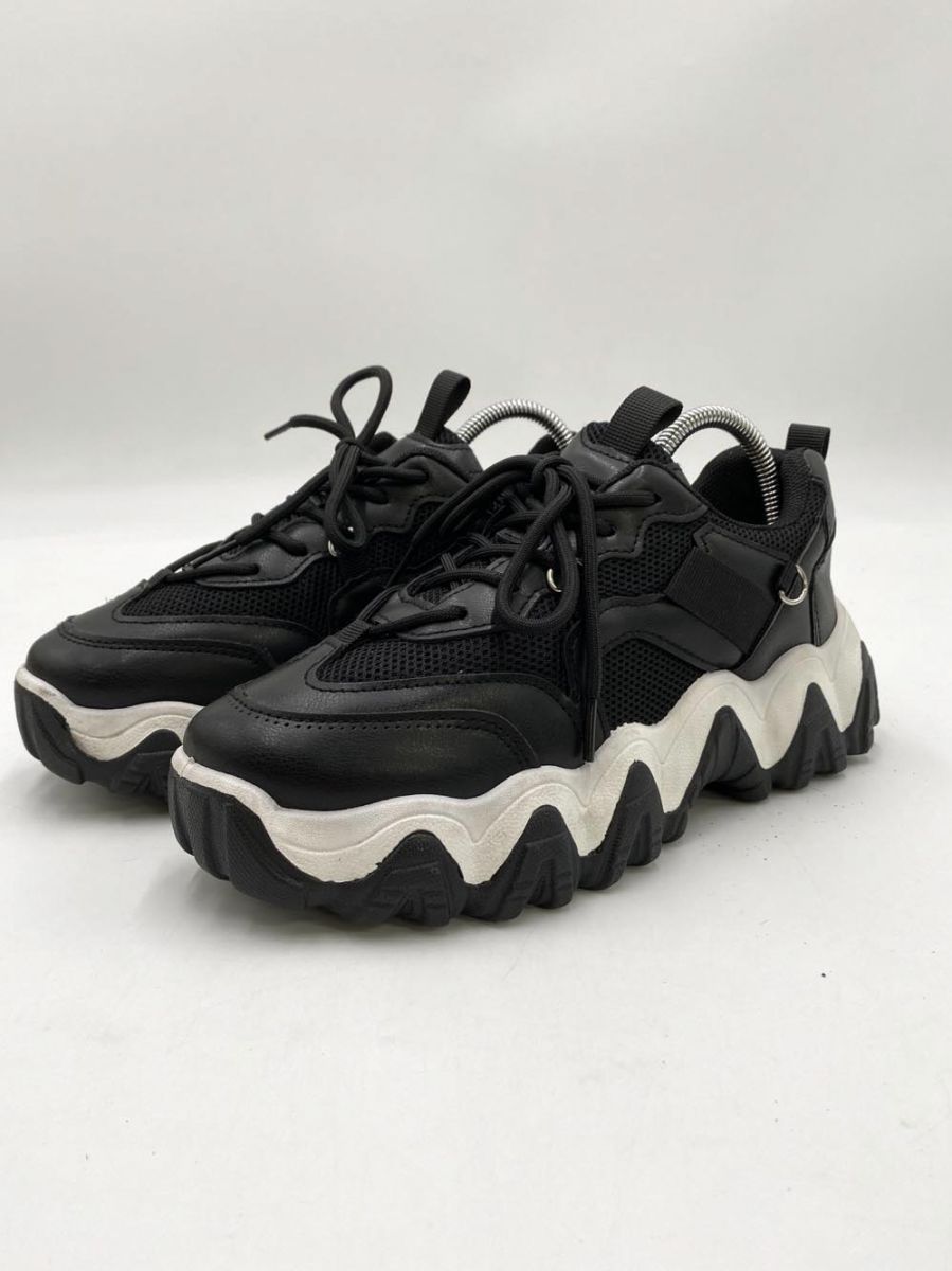 LOVEHUNTER ラブハンター 1566 厚底 ダッド スニーカー size38/黒 ■■レディース