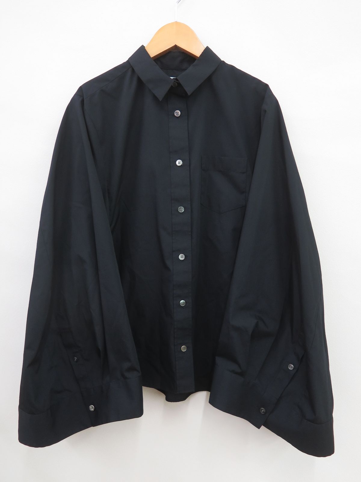 sacai サカイ 22-05972 22SS Cotton Poplin Cape シャツ 2