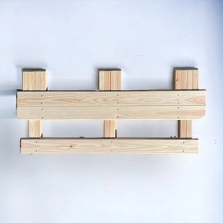 完成品】折りたたみサウナベンチ 高低セット｜テントサウナ用｜ヒノキ