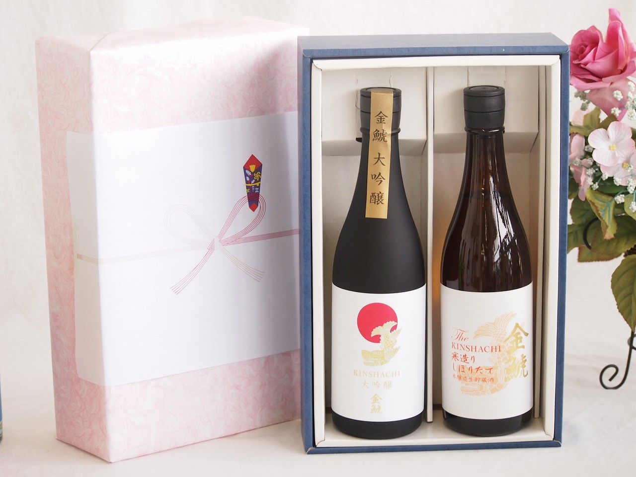 贅沢な日本酒感謝ボックス2本セット(金鯱寒造りしぼりたて本醸造生