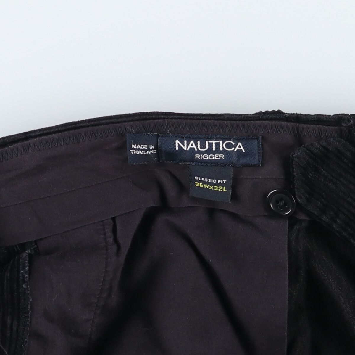 90s nautica ノーティカ コーデュロイパンツ ブラック 2タック 90s nautica ノーティカ コーデュロイパンツ ブラック 2タック