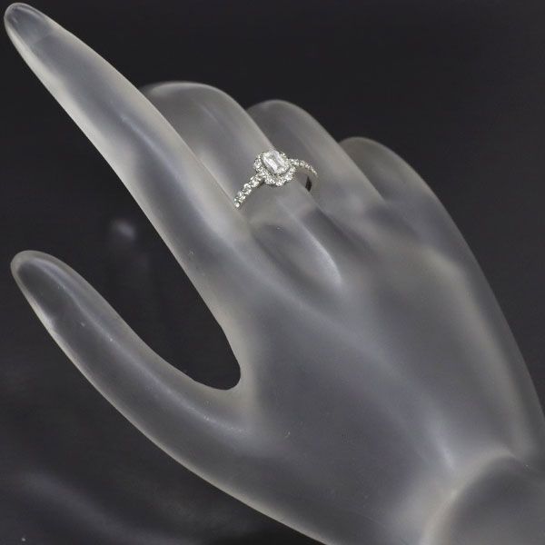 新品 Pt950 クリスカット ダイヤモンド リング 0.262ct G SI1 D0.47ct  