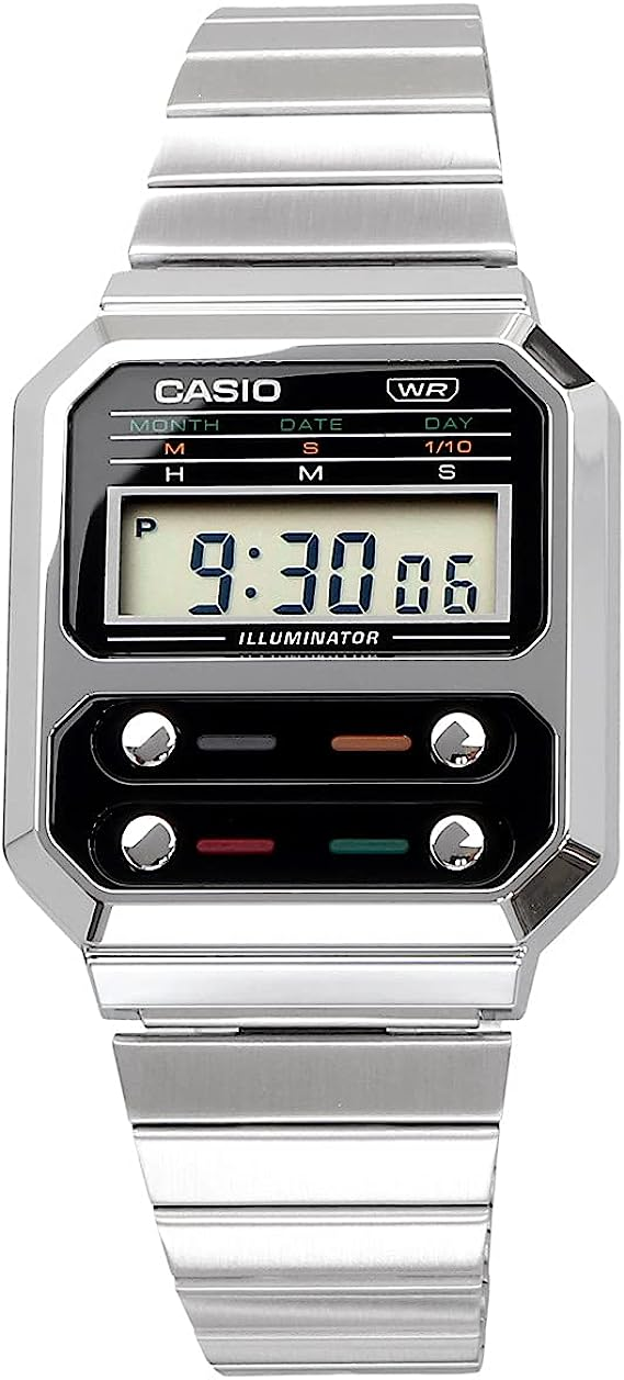輸入輸入CASIO 腕時計 復刻デザイン A100WE-1A シルバー [並行輸入品] 腕時計(デジタル)