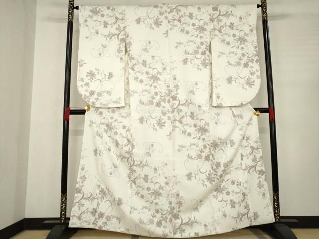 平和屋着物●小振袖 二尺袖 花唐草文 洗える着物 AABC8092ck