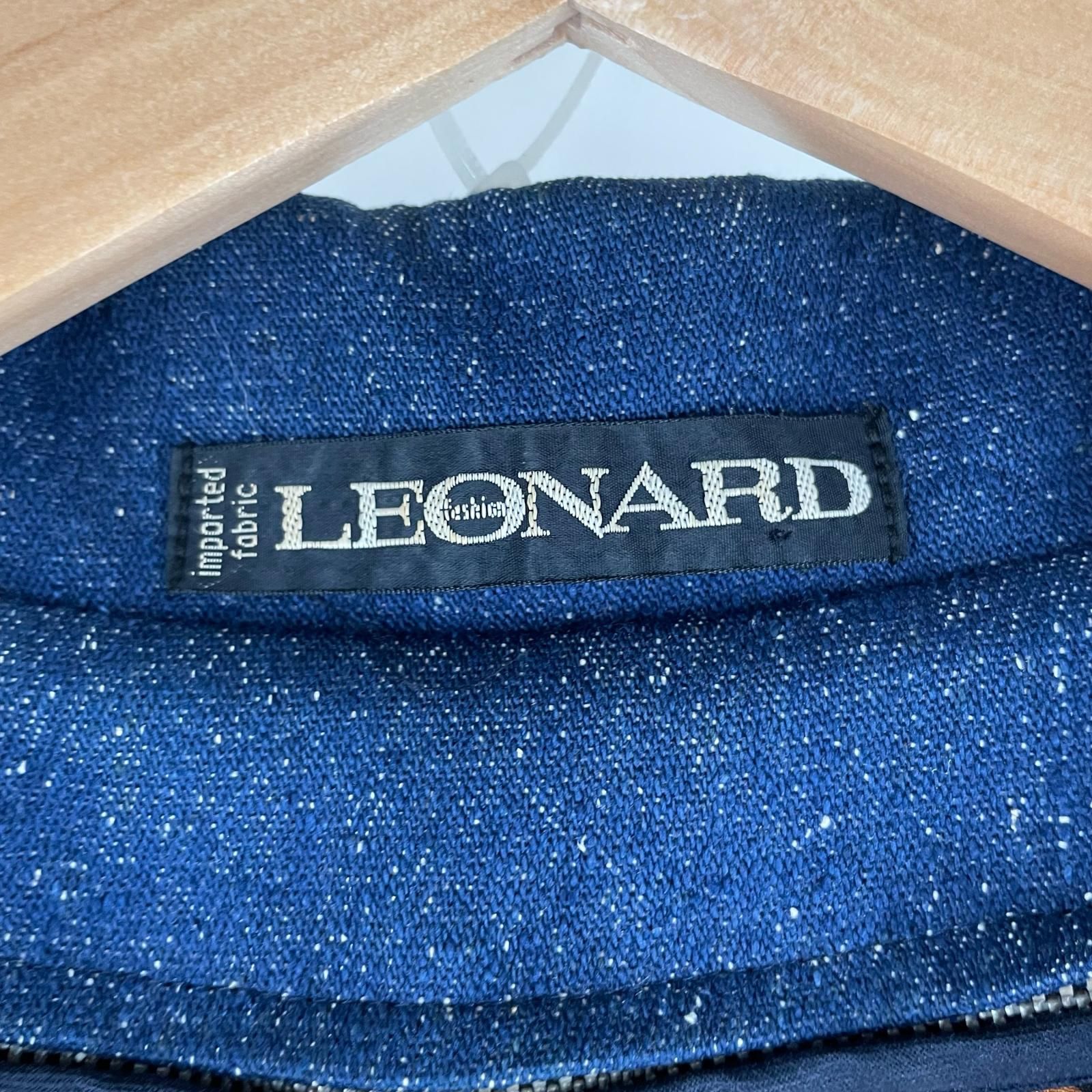 極美品 LEONARD レオナール シルク100% 無地 秋冬 AW テーラード