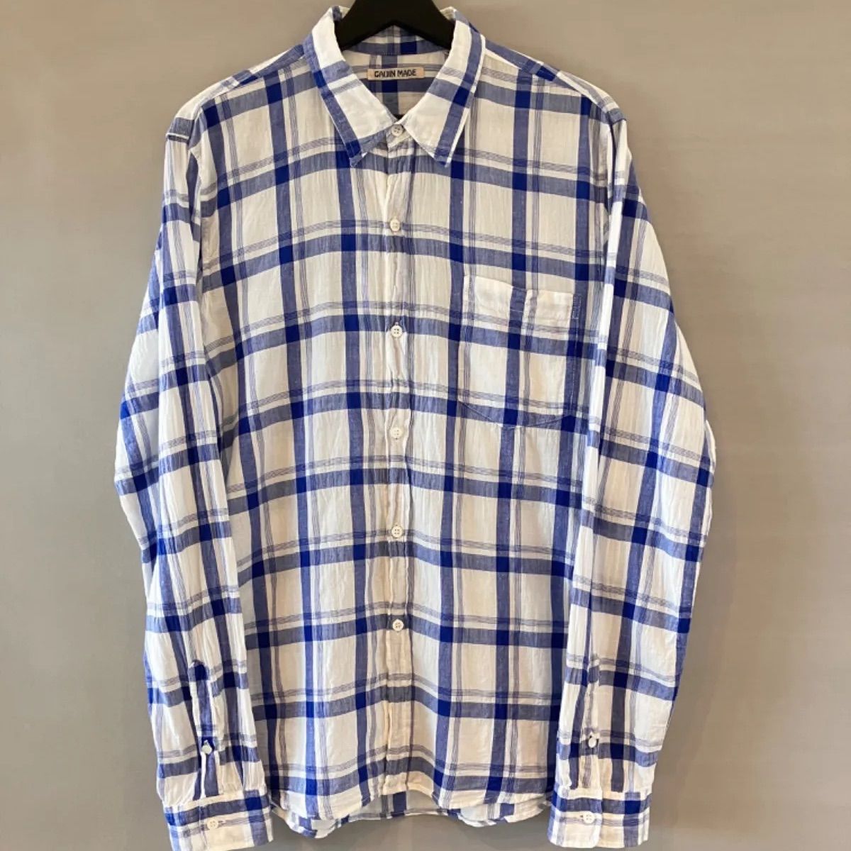GAIJIN MADE ガイジンメイド 長袖シャツ ハリウッドランチマーケット GAIJIN MADE ガイジンメイド 外人公司 ハリラン チェックシャツ 青
