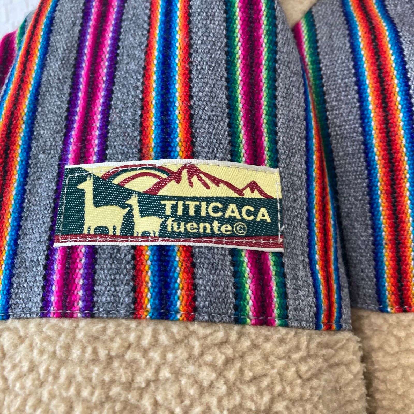 2way◎【TITICACA】チチカカ フリースライナー付き ジップアップ マウンテンパーカー コットン ナイロン ライナー着脱可能 フーディ ジャケット アウトドア エスニック ライトブルー 水色 レディース 女性 サイズM／M9029UU