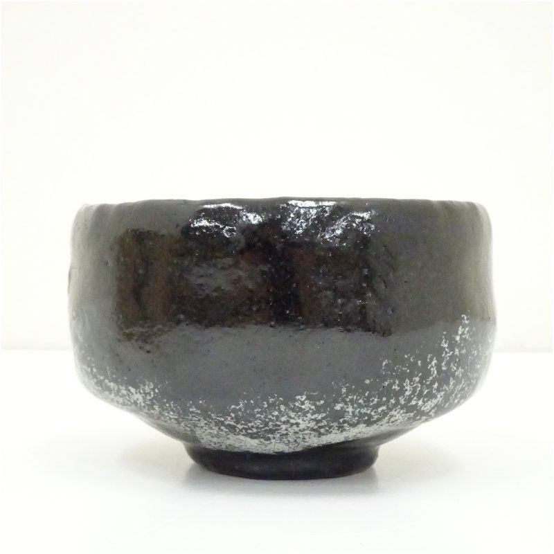 黒楽茶碗 大黒写（佐々木 昭楽作）共箱 【茶道用抹茶碗】 茶道具 抹茶茶碗 黒楽茶碗 大黒茶碗写し 佐々木昭楽作 極上品角