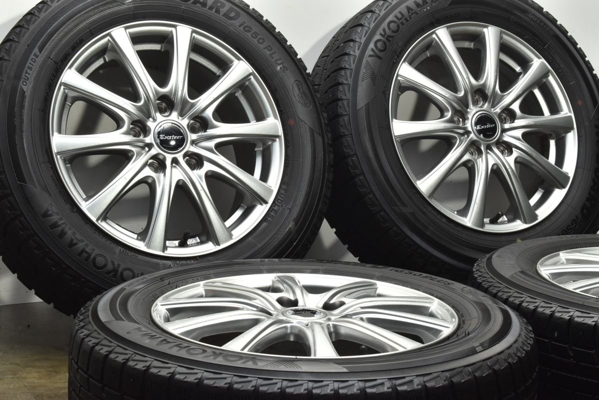 週末セール スタッドレス エクスター 15in 6J 53 PCD114.3 ヨコハマ アイスガード iG50プラス 195 65R15 ノア ヴォクシー ステップワゴン 可 上送料無料。