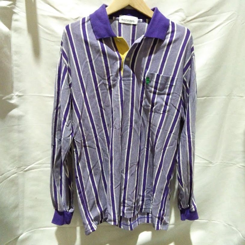 ④【レア】black polo baron ポロシャツ シャツ 長袖 ブラックポロ 