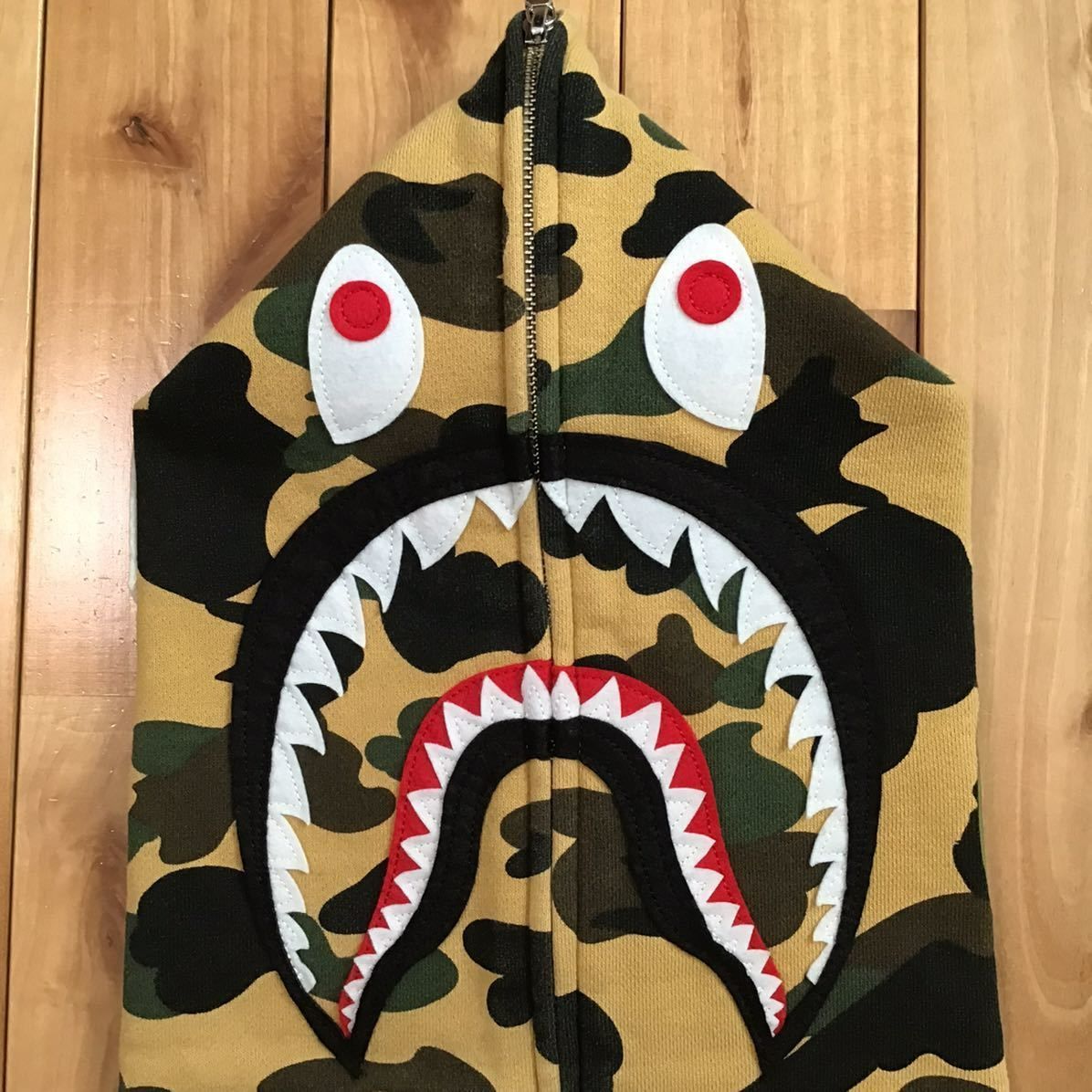 1st camo yellow シャーク パーカー Mサイズ shark full zip hoodie a  