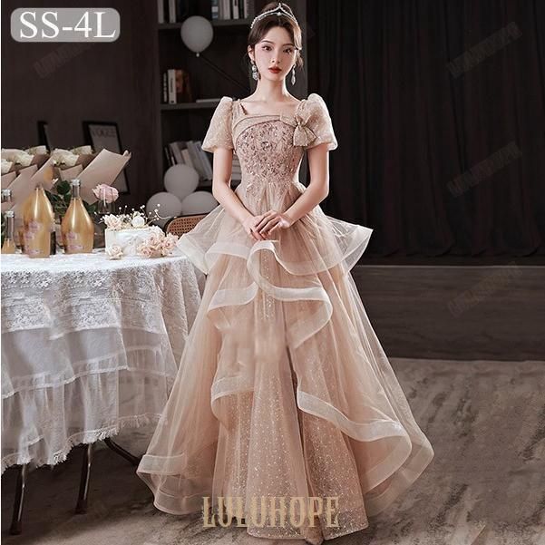 niana ニアナ オフショルダーチュールIラインドレス[品番：FT000009341