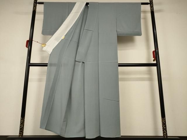 平和屋着物 夏物 色無地 絽縮緬 豆がら茶色 正絹 AABB2602jd