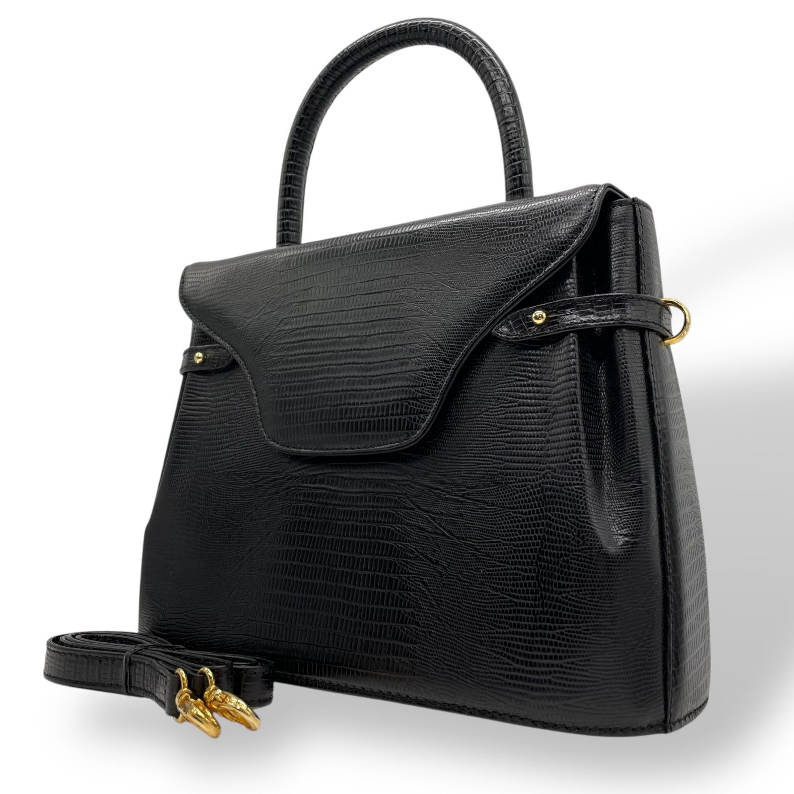 【バリー】ハンドバッグ　ショルダーバッグ 黒　レザー　2way　トレスポ Bally レザー 2wayショルダーバッグ 黒/ブラック