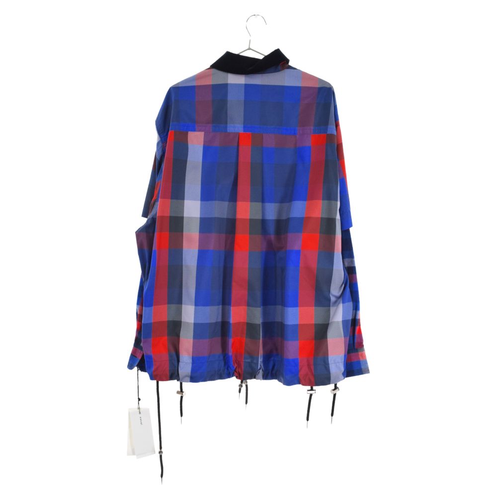 sacai レイヤードチェックシャツ Plaid Layered Shirt