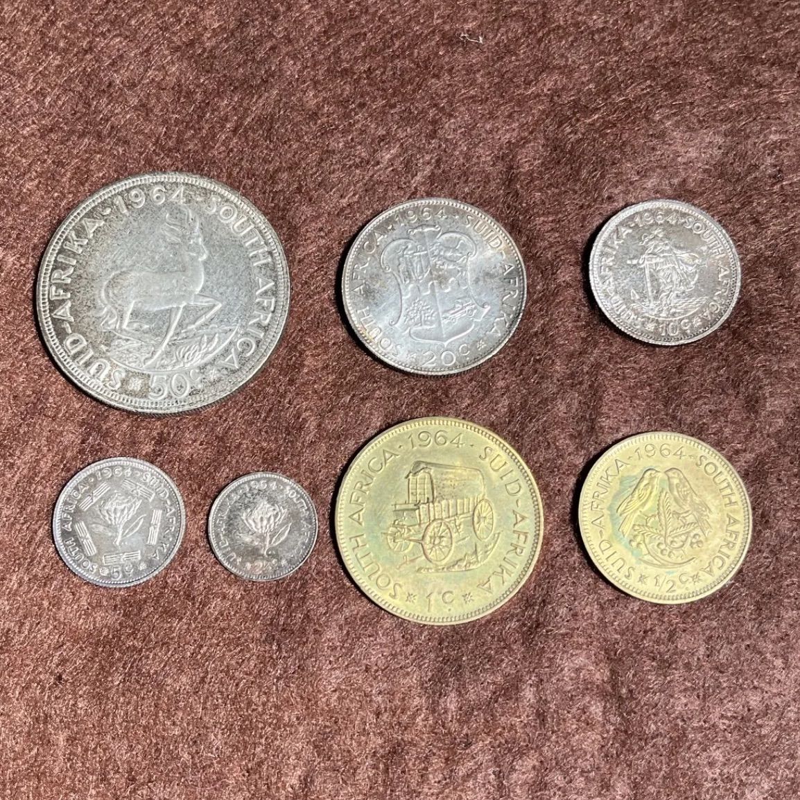 南アフリカ 旧貨幣 コインセット 銀貨 5枚 硬貨