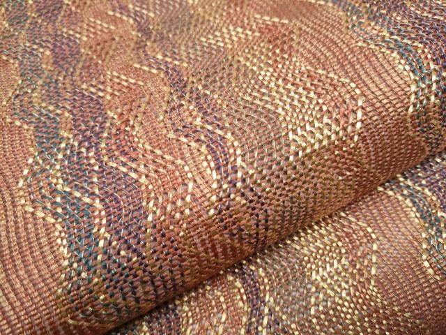 平和屋着物○ひなや工房 くむ・あむ・おる 伊豆蔵明彦 太鼓柄袋帯