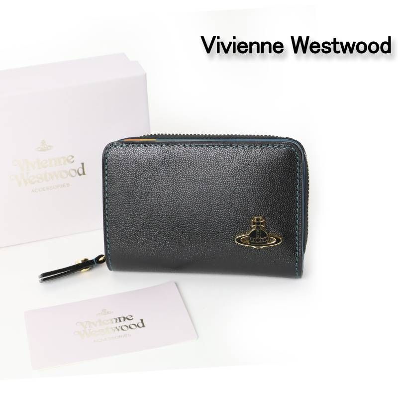 新品 Vivienne Westwood ヴィヴィアンウエストウッド ラウンドジップ レザー ミニ財布 カードケース 小銭入れ 正規品 -036