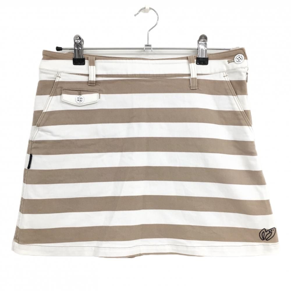 マスターバニー スカート ベージュ×白 ボーダー レディース 2(L