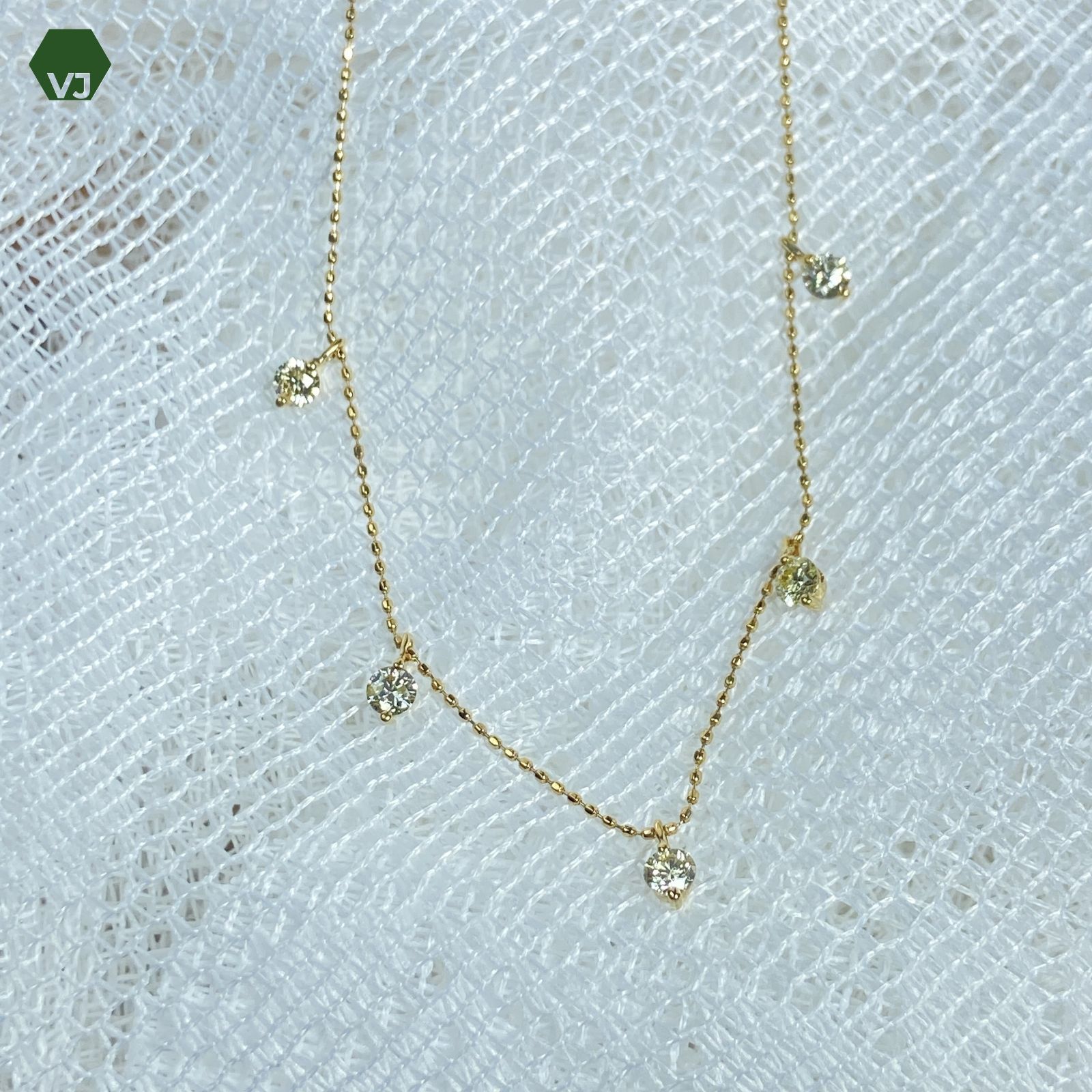 26-04】ダイヤモンド ネックレス D0.64ct 【中古】【K18YG】【約45 