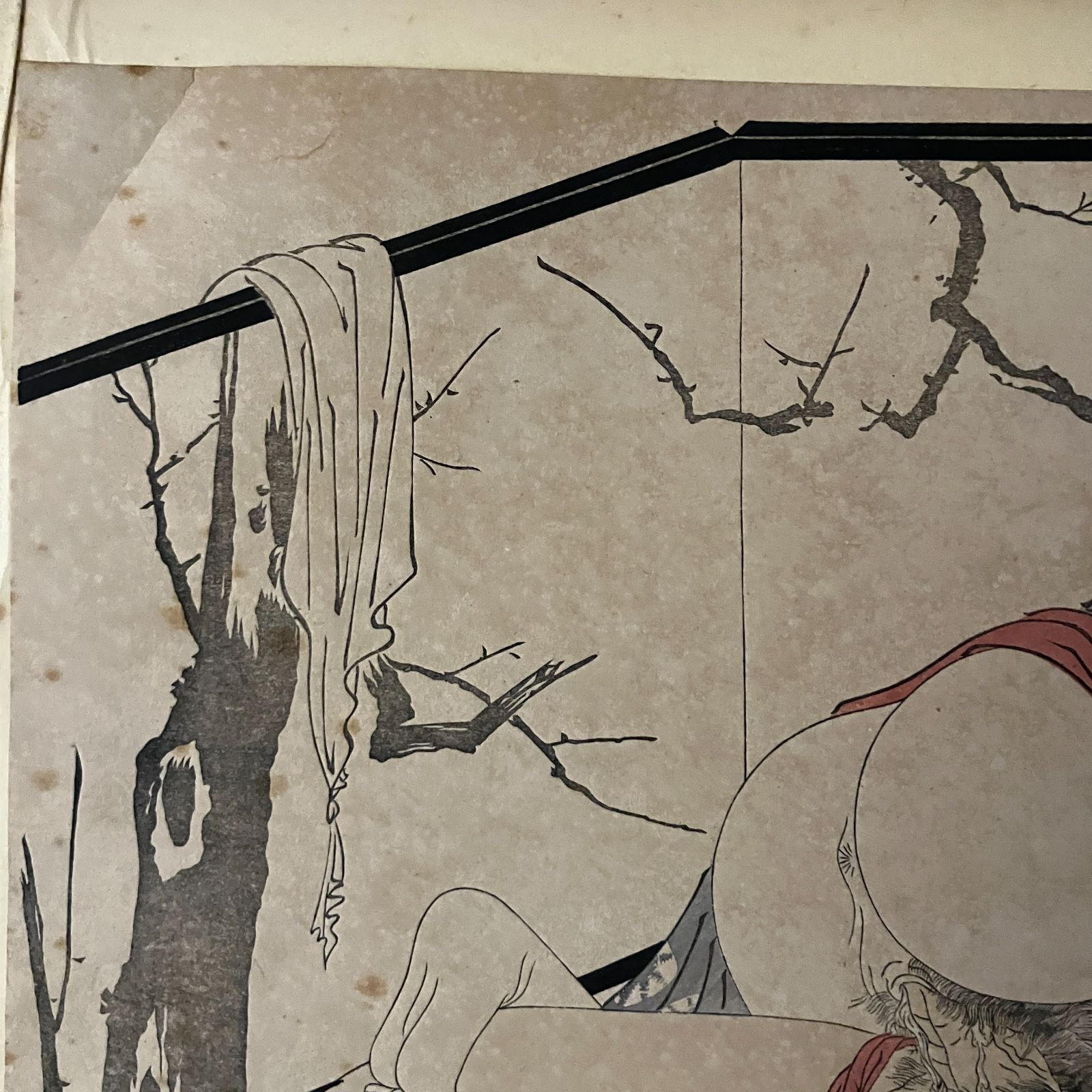 木版画 春画 大判（260×382mm）詳細不明 ☆検索）広重菱川師宣鳥居清長