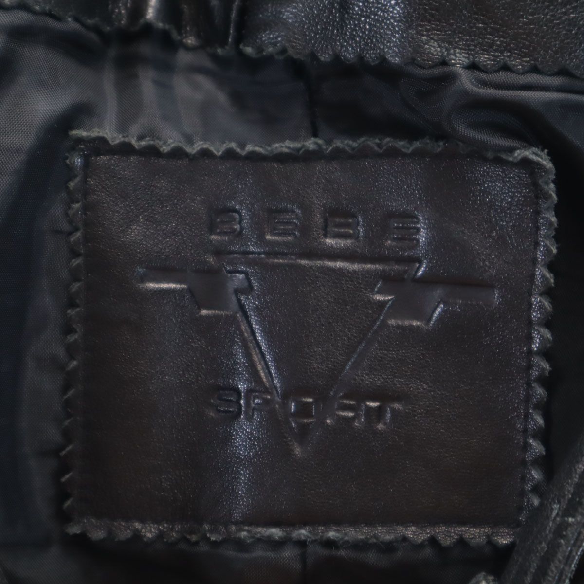 BEBE SPORT 80s 90s USA製 オールド 本革 レザーパンツ W30 ブラック