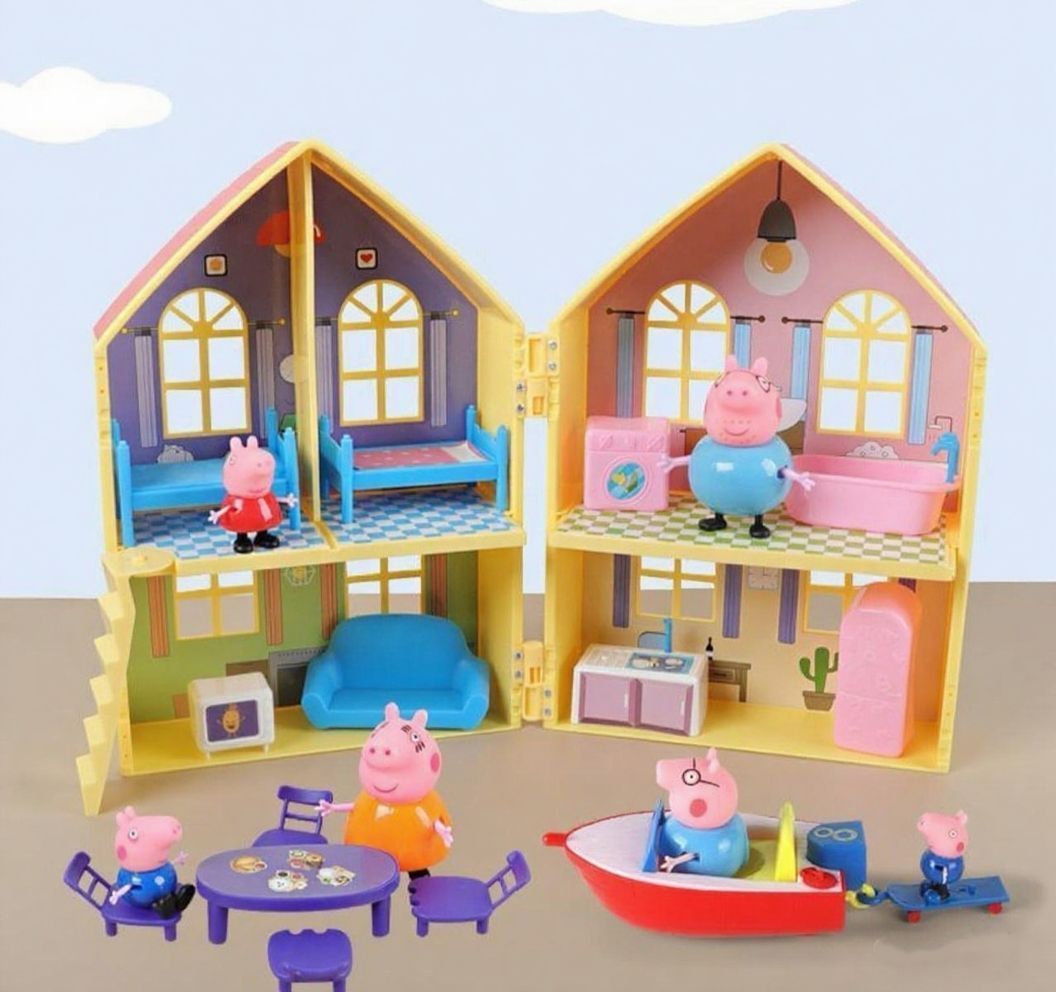 新品 ペッパピッグ Peppa Pig おもちゃ お家 家族4人 ヨット