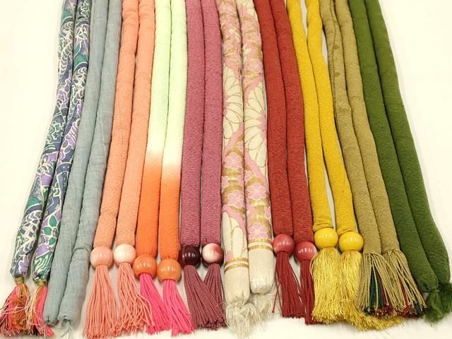 平和屋着物●和装小物 上質な帯締め10本セット 丸ぐけ 暈し 金糸 切り房 撚り房 AABB7102ay
