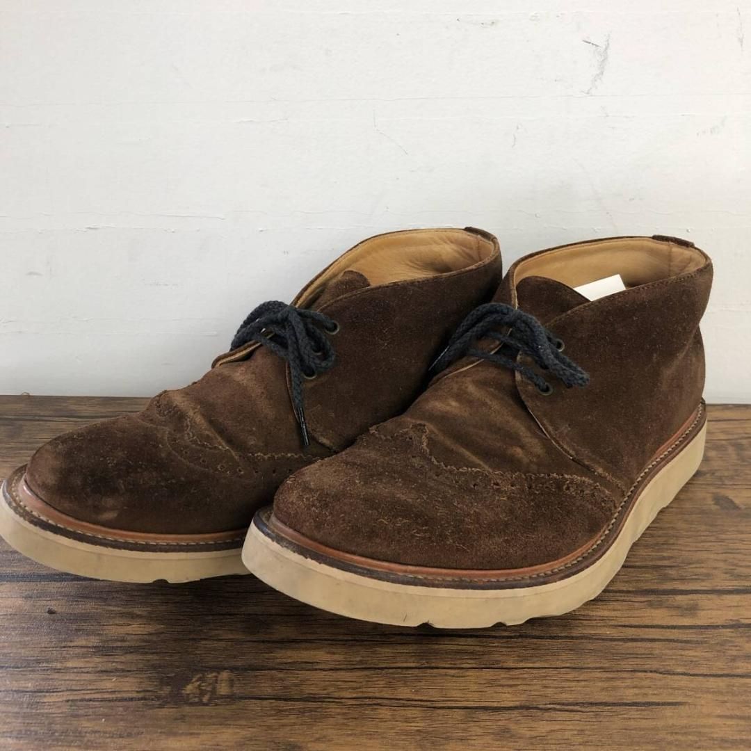 GQ057 SANDERS 英国製 9473SS ウイングチップ ブーツ