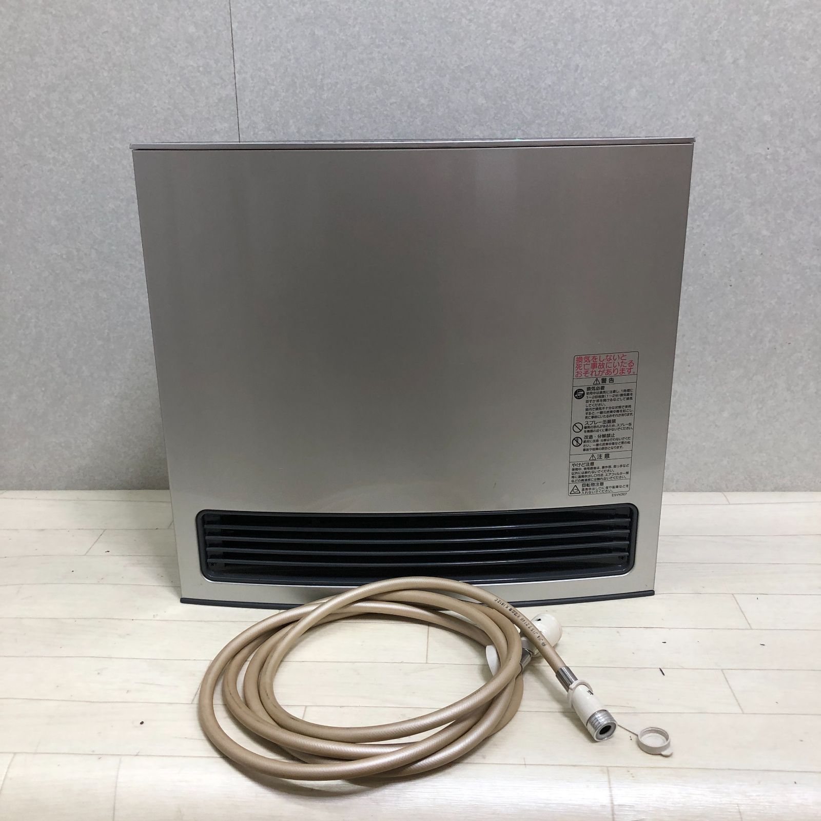 送料無料 動作 済 ノーリツ ガスファンヒーター GFH-4003D 2014年製 都市ガス用 ナノイー ガスホース付 250911-3