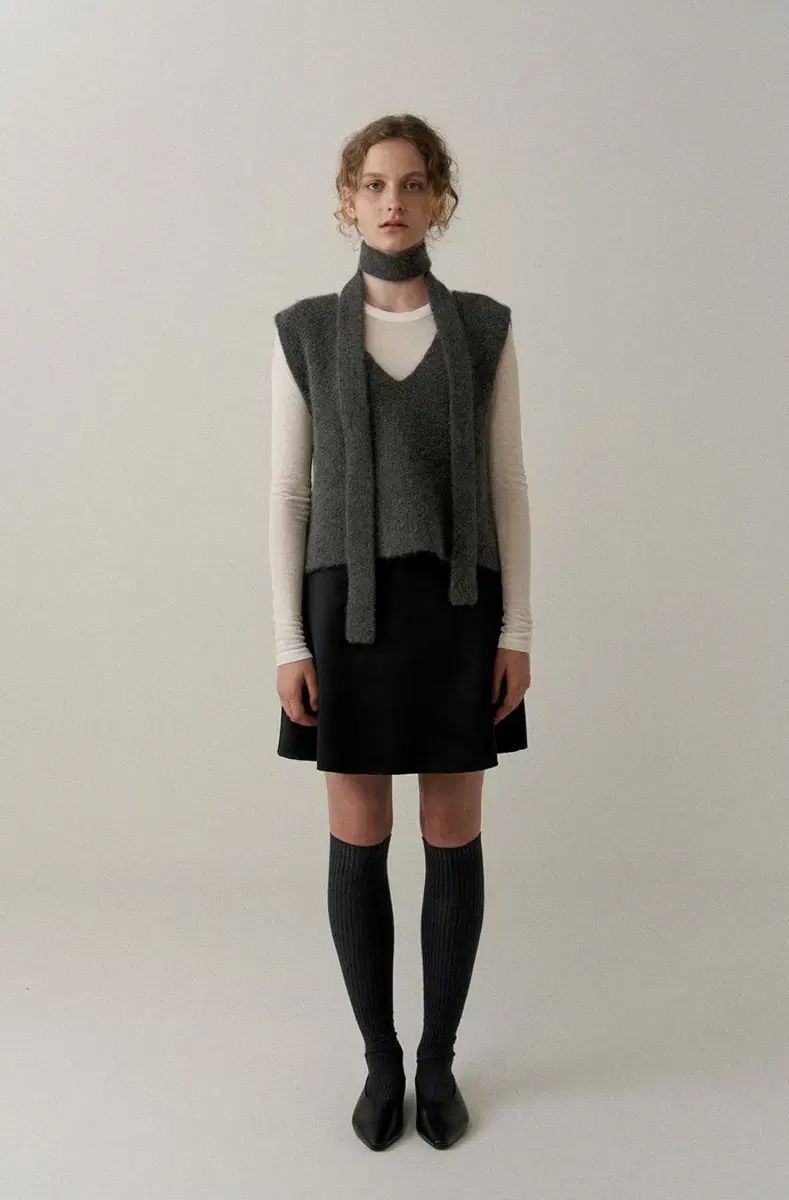 ブランク03 スカート double face satin mini skirt